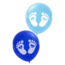 PartyXplosion Ballonnen - Baby Voetjes - Blauw - 8st.