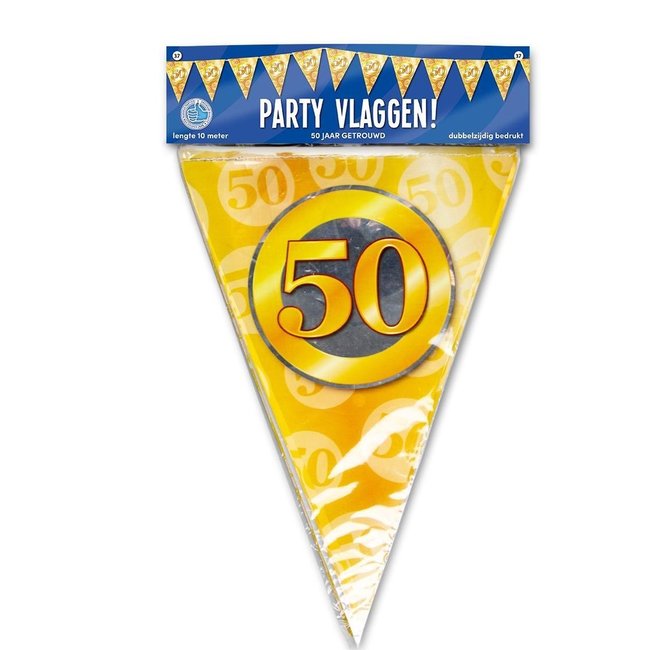 Paper Dreams Vlaggenlijn - 50 jaar - Jubileum - Dubbelzijdig - 10m