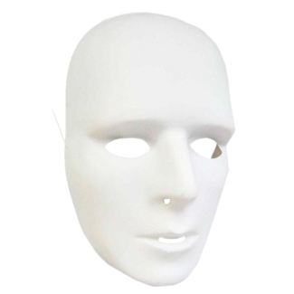 PartyXplosion Masker - Grimeermasker - Wit - Plastic