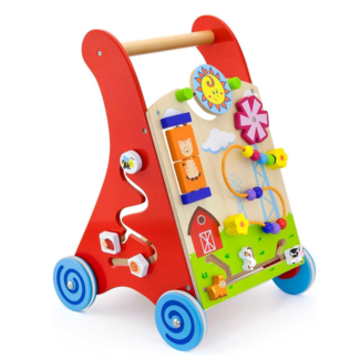 Babywalker - Loop / duwwagen - Met activiteiten - Rood