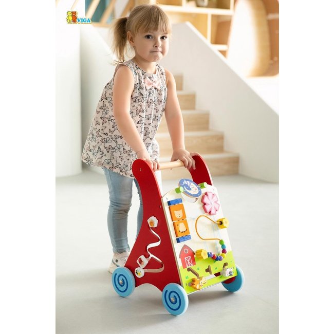 Babywalker - Loop / duwwagen - Met activiteiten - Rood