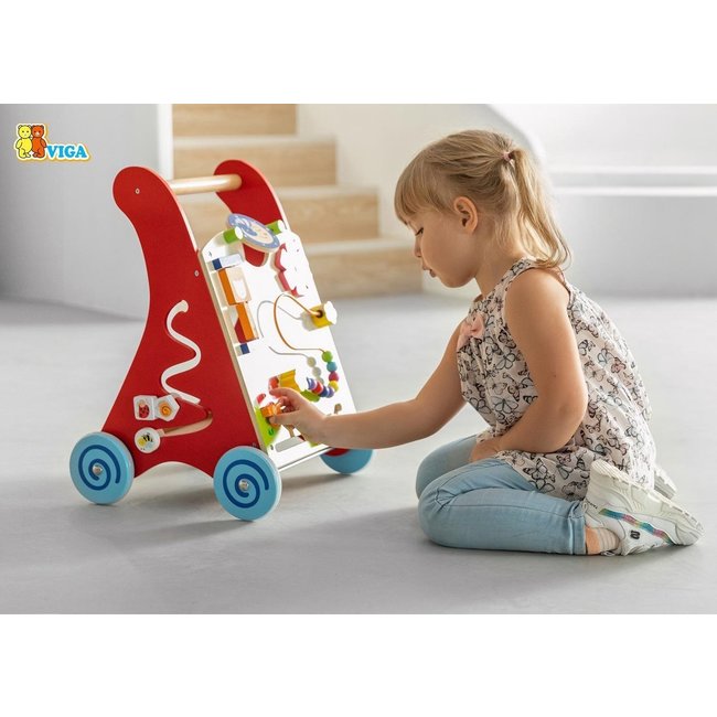Babywalker - Loop / duwwagen - Met activiteiten - Rood