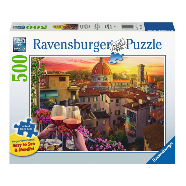 Ravensburger Puzzel - Wijn drinken op het terras - 500st.