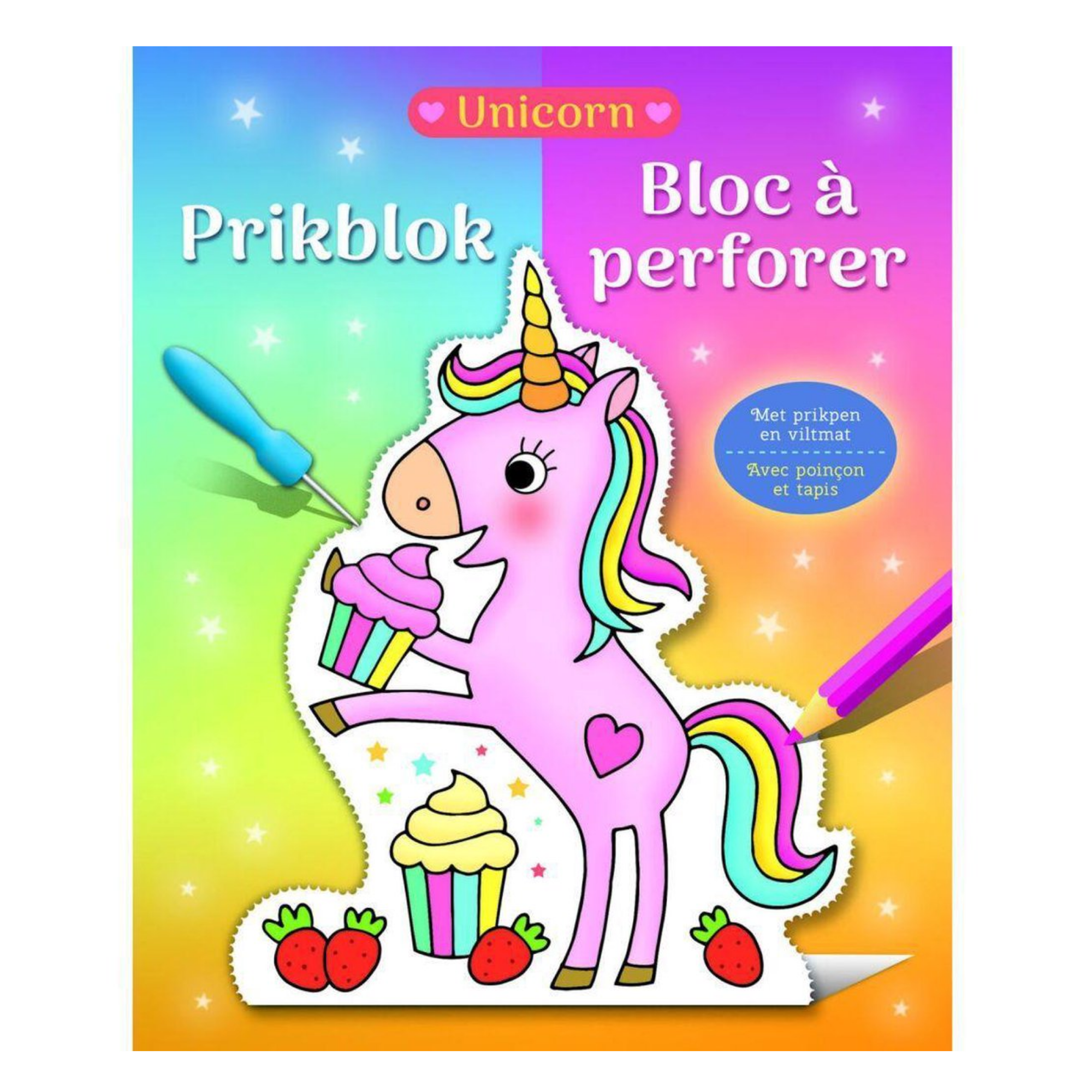 Prikblok - Eenhoorn - Unicorn - Met viltmat en prikpen