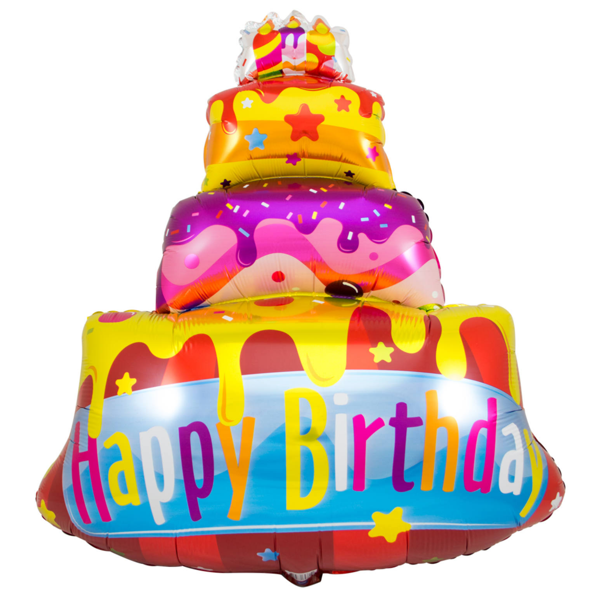 Folieballon - Verjaardags taart - Happy Birthday - 67x73cm - Zonder vulling