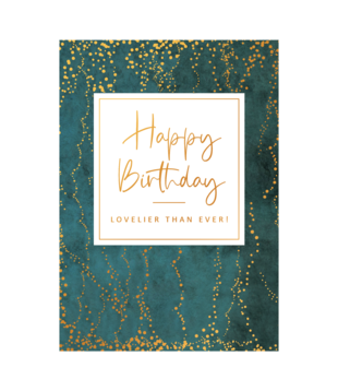 Kaart - Gold Rush - Happy birthday lovelier than ever! - GLD035
