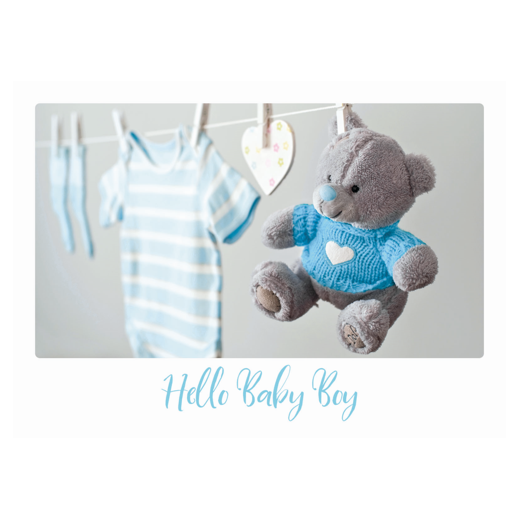 Kaart - Eco Cards - Hello baby boy - ECLT02