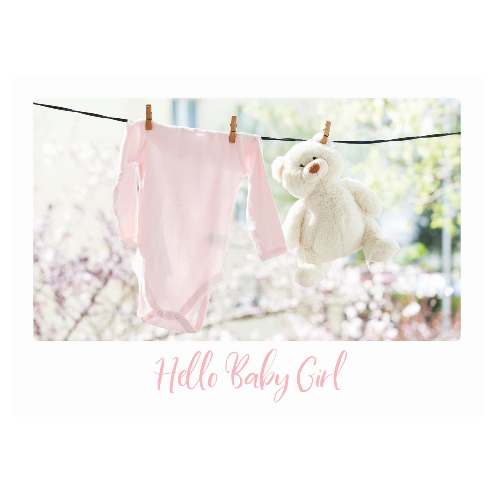 Kaart - Eco Cards - Hello baby girl - ECLT01
