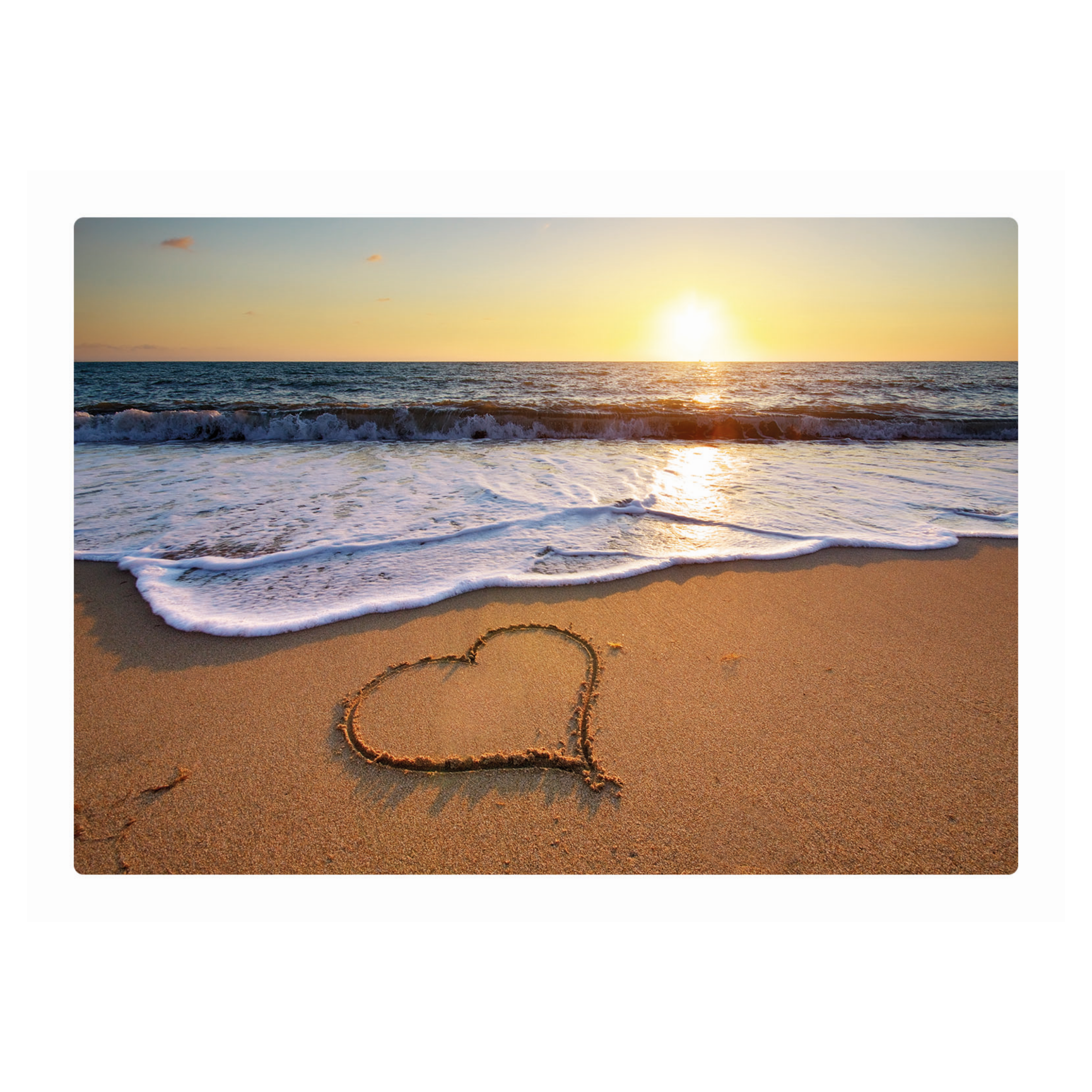 Kaart - Eco Cards - Hart op strand - ECLT46