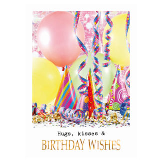 Artige Kaart - Eco Cards - Hugs, kisses & birthday wishes - ECLT67