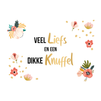 Artige Kaart - Veel liefs en een dikke knuffel - Daisy - DSY011