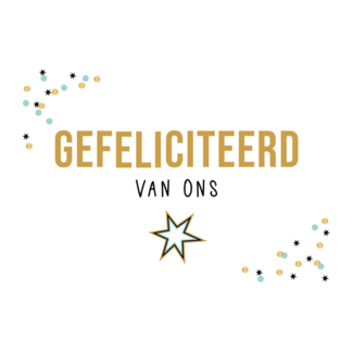 Artige Kaart - Gefeliciteerd van ons - Daisy - DSY019