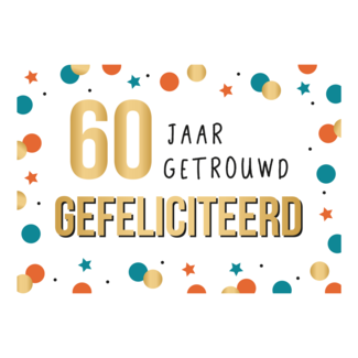 Artige Kaart - 60 jaar getrouwd, gefeliciteerd - Daisy -  DSY027