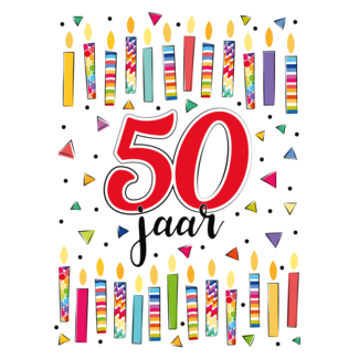 Artige Kaart - A4 formaat - 50 jaar - MAX012