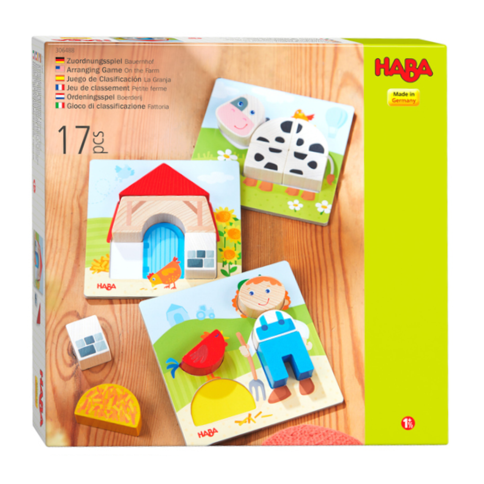 Vormenpuzzel - Boerderij - 3 in 1 - 17dlg.