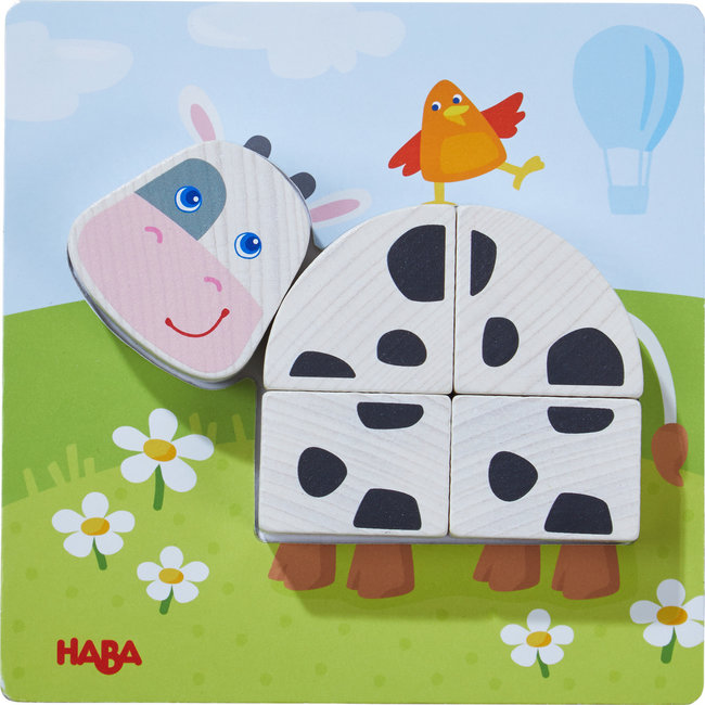 Haba Vormenpuzzel - Boerderij - 3 in 1 - 17dlg.