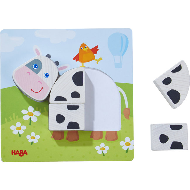 Haba Vormenpuzzel - Boerderij - 3 in 1 - 17dlg.