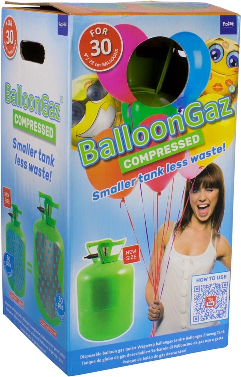 Helium tank - Balloongaz - Voor 30 ballonnen van 23cm