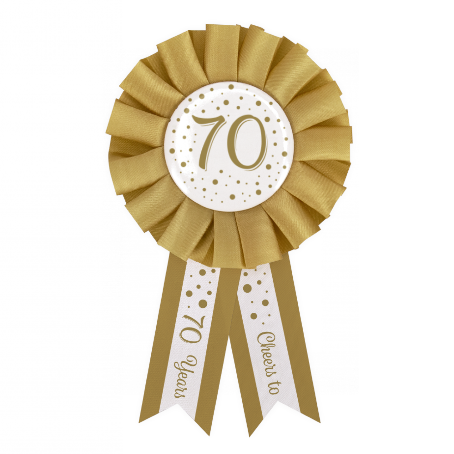 Rozet - 70 jaar - Goud, wit