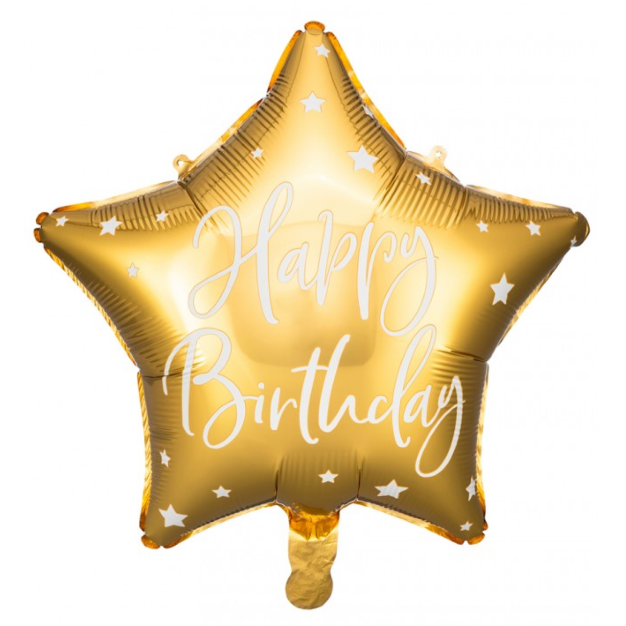Folieballon - Happy Birthday - Ster - Goud, wit - 40cm - Zonder vulling