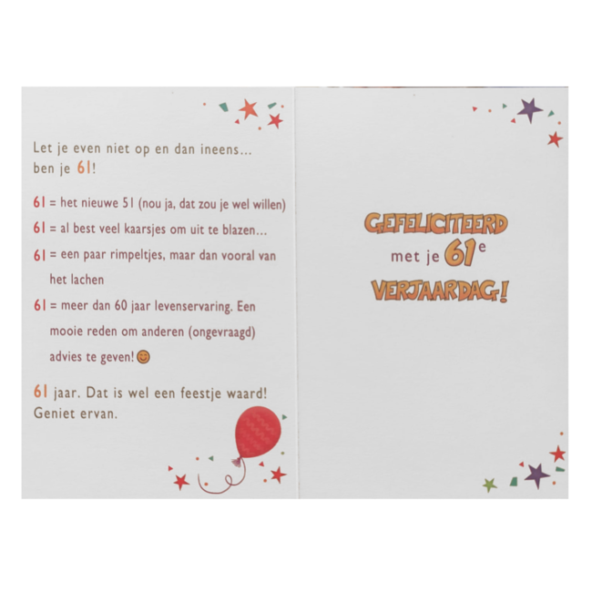 Artige Kaart - That funny age - 61 jaar - TFA076