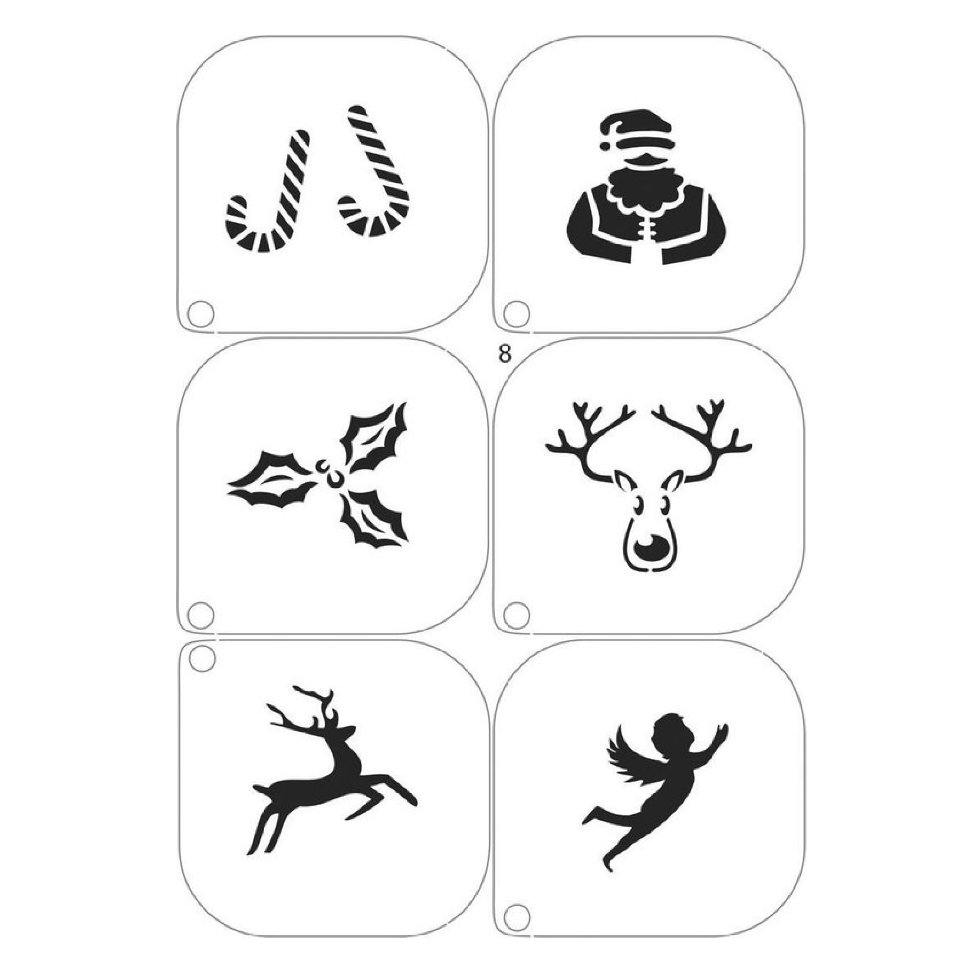 Schminksjablonen - Kerst - nr.8