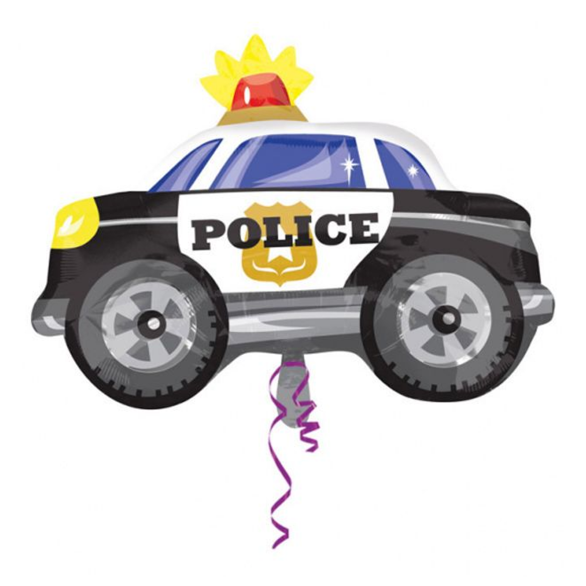 Folieballon - Politie auto - 45x60cm - Zonder vulling