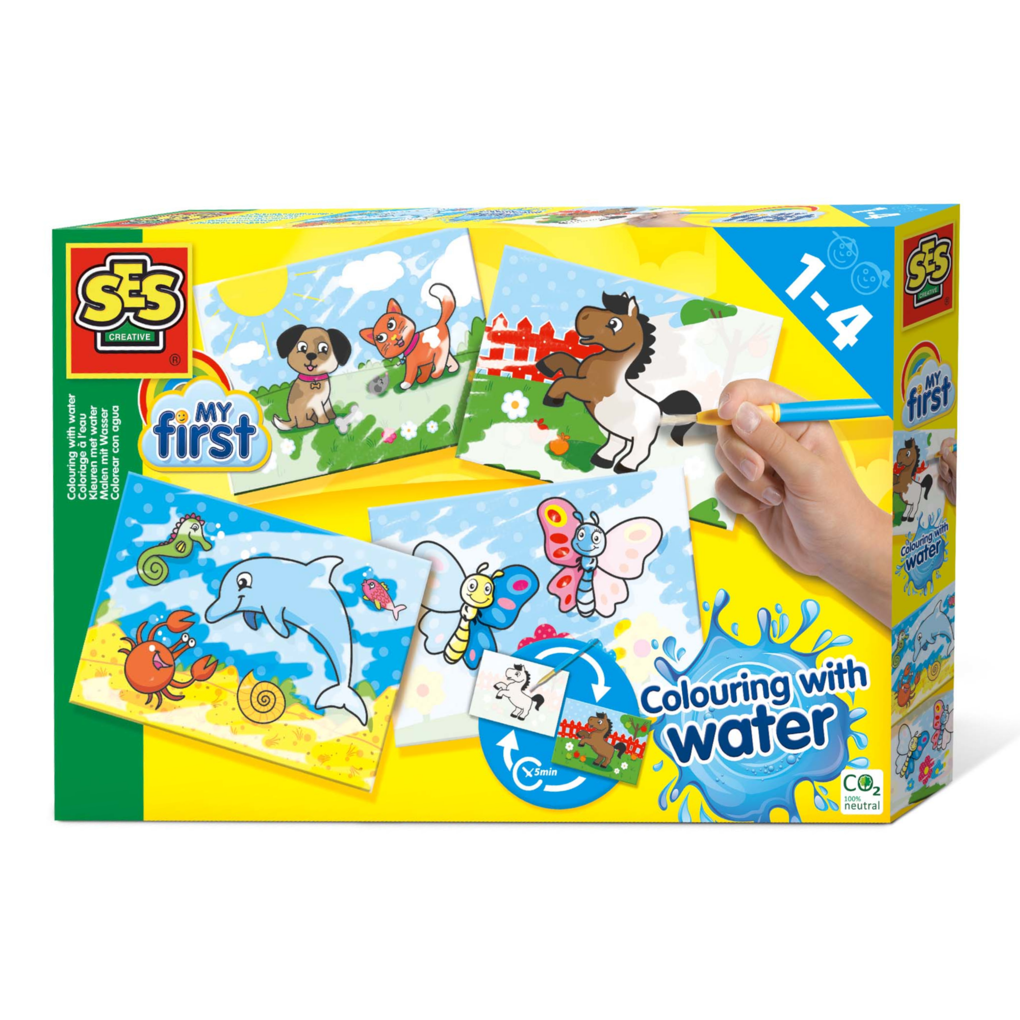 Kleuren met water - Dieren