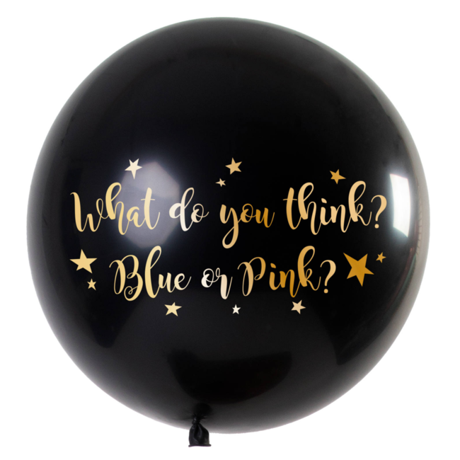 Folat Ballon - Gender reveal - What do you think? Blue or pink? - Roze - 90cm**