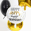 Folat Folieballon - Happy happy happy birthday - 45 cm - Zonder vulling