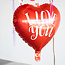 Folat Folieballon - Hart - I love you - 45 cm - Zonder vulling