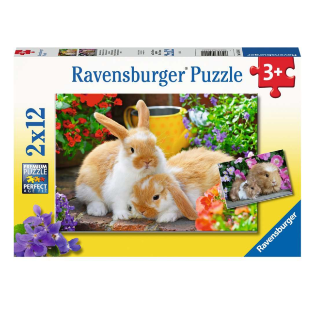 Ravensburger Puzzel - Knuffeltijd - 2x12st.*