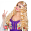 PartyXplosion Pruik - Hippie - Met hoofdband - Blond