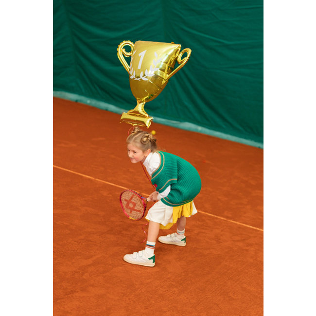 PartyXplosion Folieballon - Cup 1 - Goud - 64x61cm - Zonder vulling