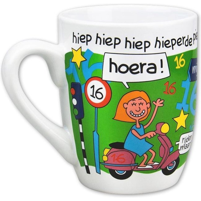 Paperdreams Mok - Cartoon - 16 jaar