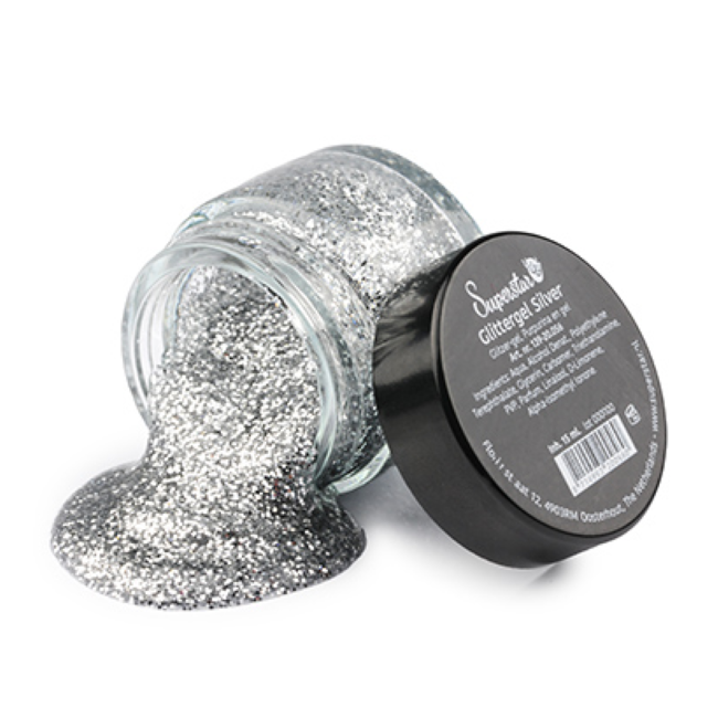 Superstar Glittergel - Zilver - 20ml