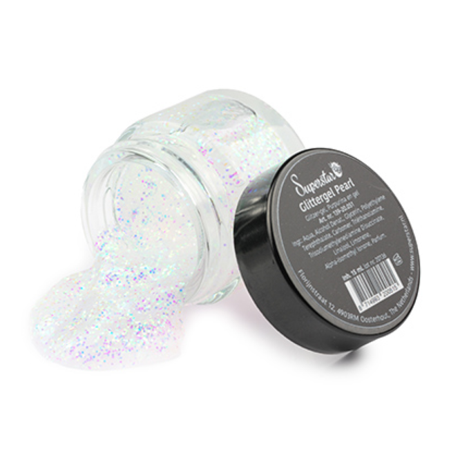 Superstar Glittergel - Wit - Parelmoer - 20ml