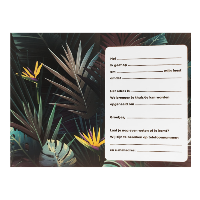 Interstat Uitnodigingskaarten - Flamingo - 6st.