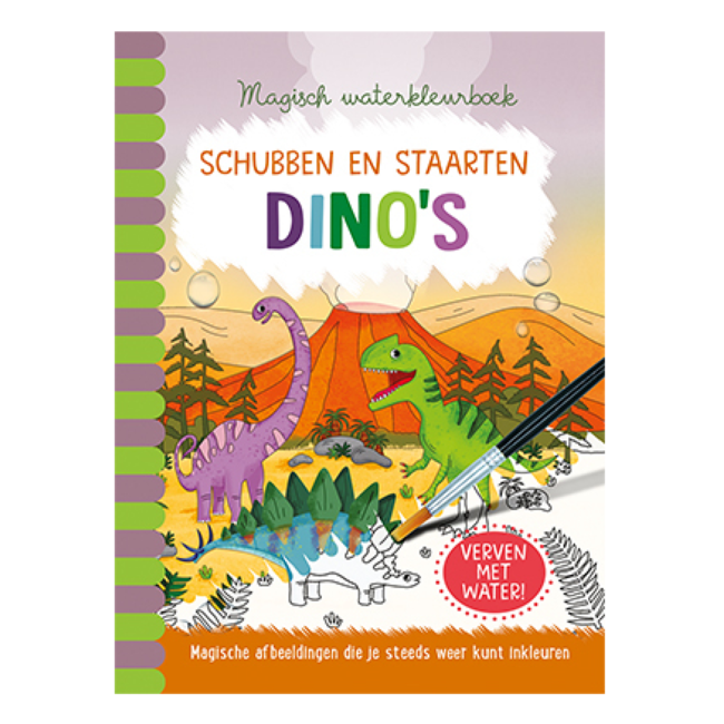 Lantaarn Boek - Magisch waterkleurboek - Dino's