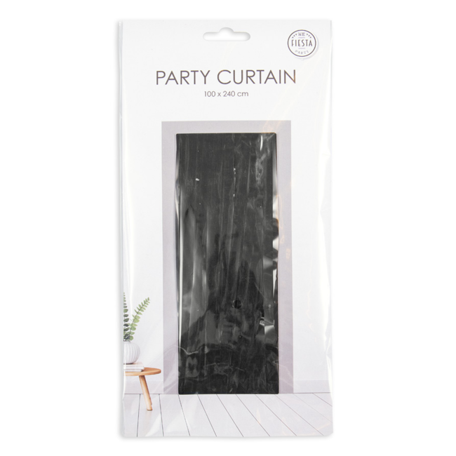 Fiesta Deur gordijn - Zwart - 100x240cm