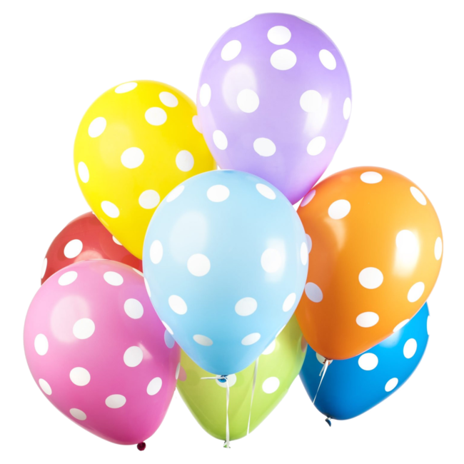 Globos Ballonnen - Met stippen - 30cm - 8st.
