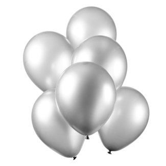 Globos Ballonnen - Zilver - Metallic - Mirror - 30cm - 10st.