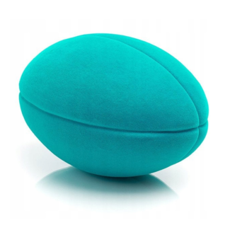 Rubbabu Zachte bal - Rugbybal - Turquoise - 10cm