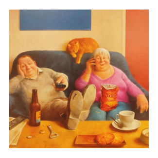 Comello Kaart - Familie aan de lijn - Marius van Dokkum