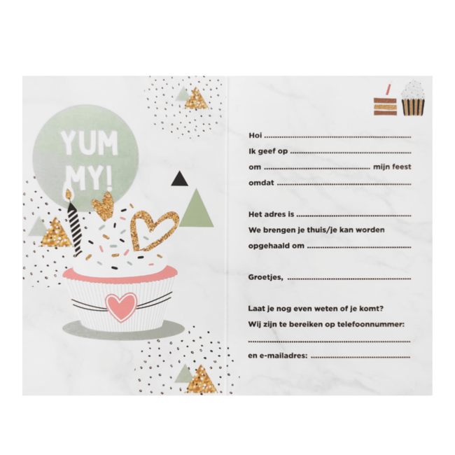 Interstat Uitnodigingskaarten - Kom je ook? It's my Birthday - 6st.