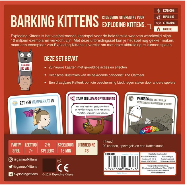 Barking kittens - Kaartspel - NL - 7+