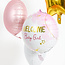 Folat Folieballon - Welcome baby girl - 45cm- Zonder vulling