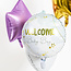 Folat Folieballon - Welcome baby boy - 45cm- Zonder vulling