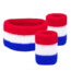 PartyXplosion Zweetbandjes set - Nederland - Rood, wit, blauw - 3dlg.