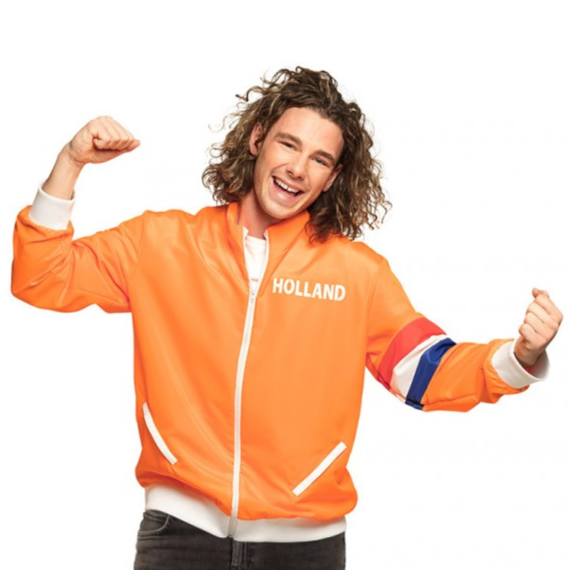 Kostuum - Trainingsvest - Holland - Oranje - 80's & 90's - XL*